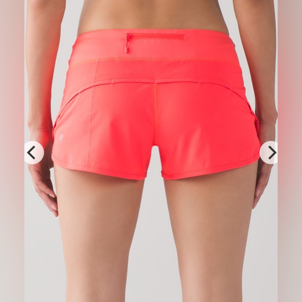 Lululemon Speed Short (2 1/2")
Electric Coral